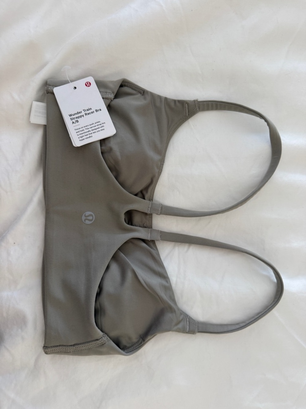 lululemon Wunder Train Strappy Racer Bra - Light Gray - Picture 2 of 4